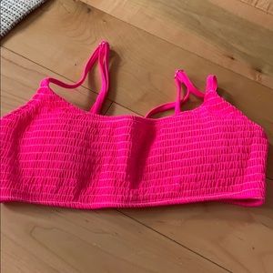 Pink bikini top